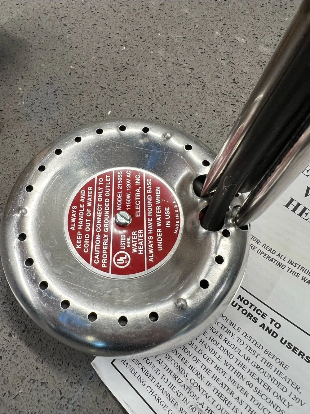 Portable electric water heater all purpose